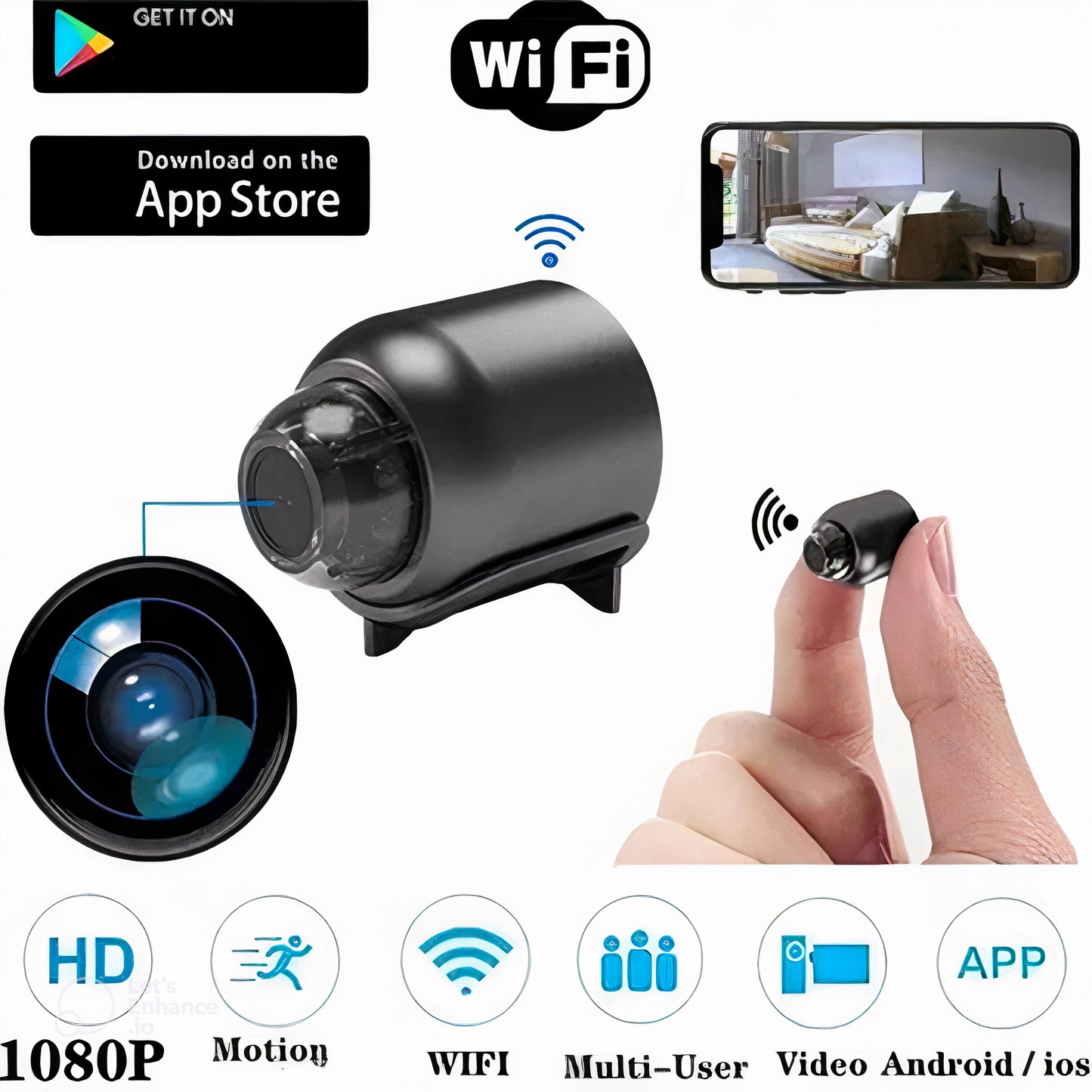 MINI Camara Espía 1080P Full HD SATE